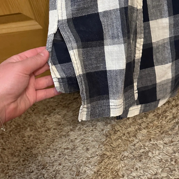 Gilded Intent Blue and White Checkered Shirt - Size L - Picture 4 of 6